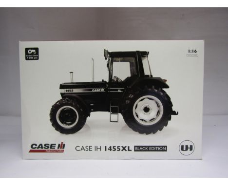 A boxed Universal Hobbies 1:16 scale Case IH 1455XL Black Edition Tractor, from a limited edition of 1000 pieces 