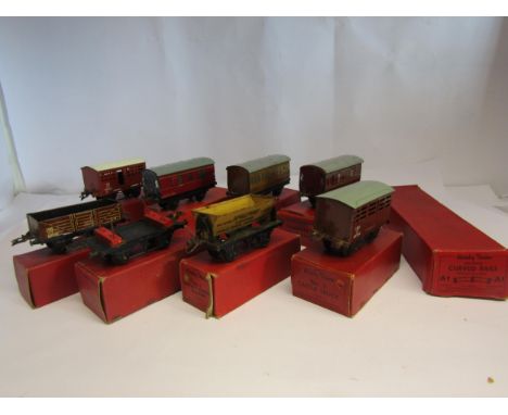 A collection of boxed Hornby 0 gauge rolling stock comprising 42105 No.1 Cattle Truck (x2), 42201 No.41 Passenger Brake Van, 