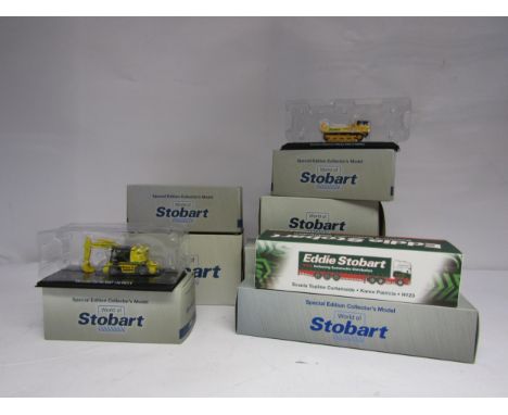 Seven boxed Atlas Editions World Of Stobart diecast vehicles and another boxed Atlas Editions Eddie Stobart curtainside lorry