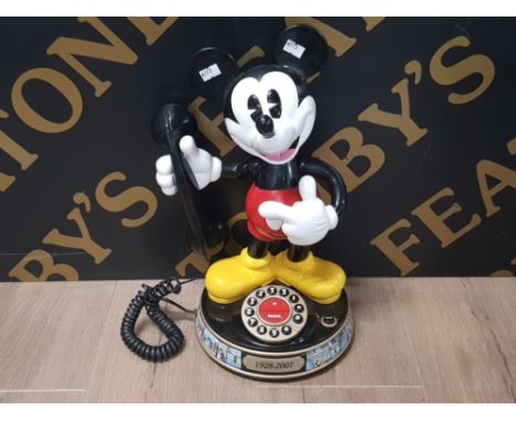 VINTAGE TELEMANIA MICKEY MOUSE FIGURED TELEPHONE