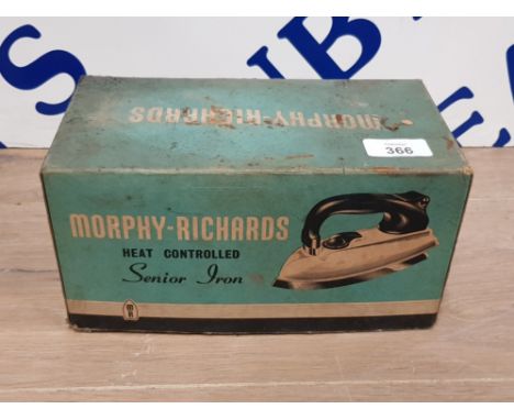 VINTAGE MURPHY-RICHARDS HEAT CONTROLLED SENIOR IRON IN ORIGINAL BOX
