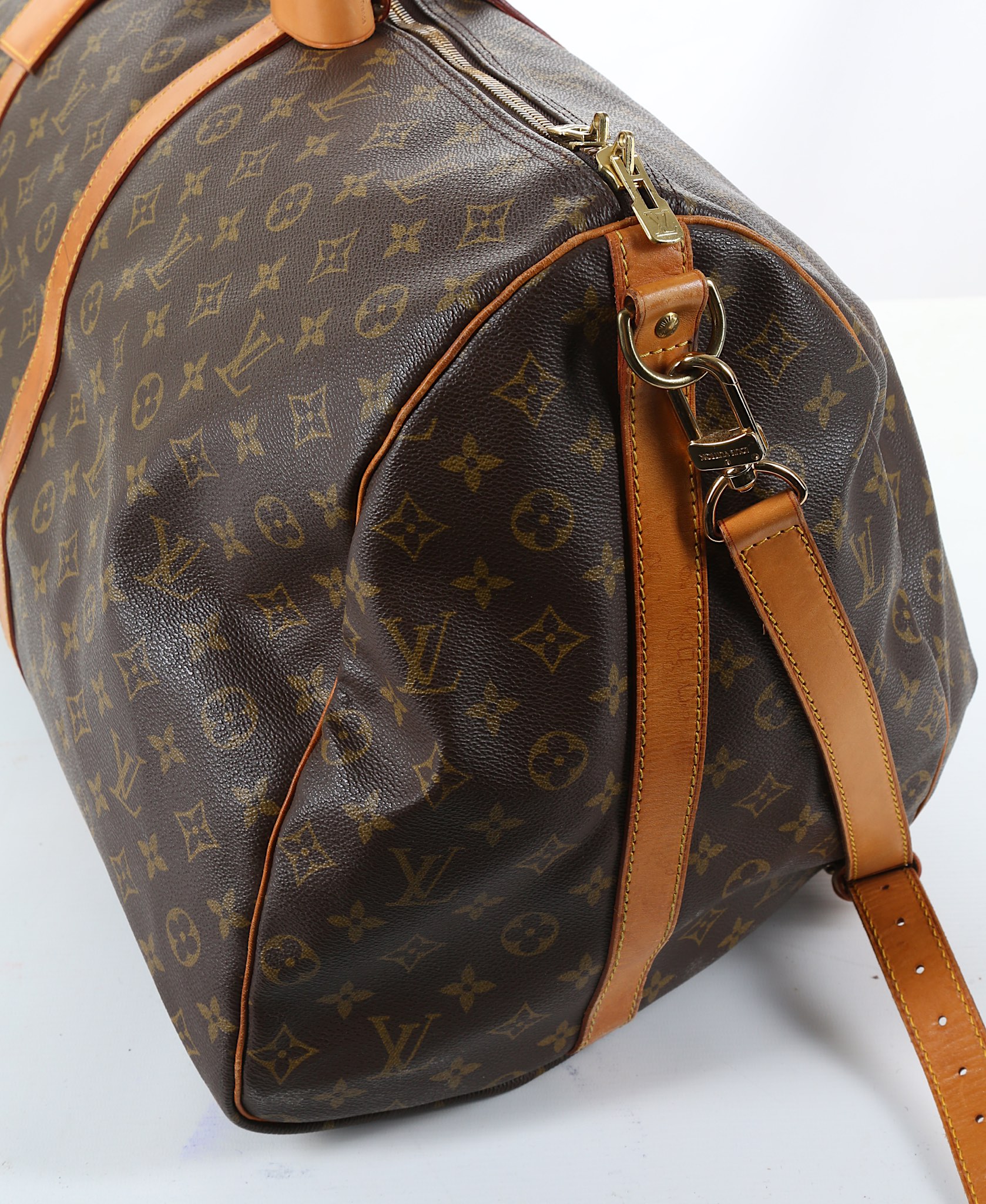 Louis Vuitton Keepall Bandouliere 60, c. 1994, monogram canvas and tan ...