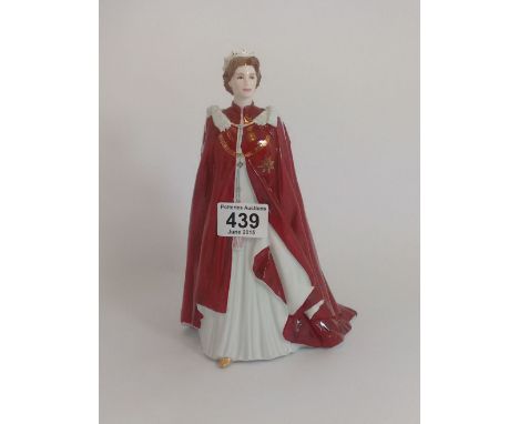 Royal Worcester figure H M Queen Elizabeth commemorating her 80th birthday