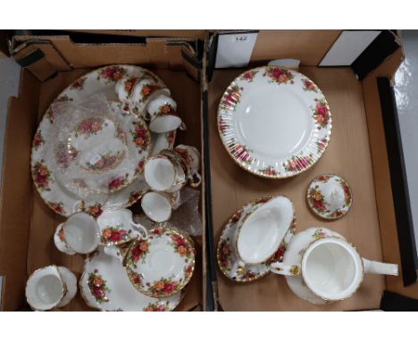 A collection of pottery to include Royal Albert Old Country Rose part dinner and tea set to include dinner plates, teapot, gr