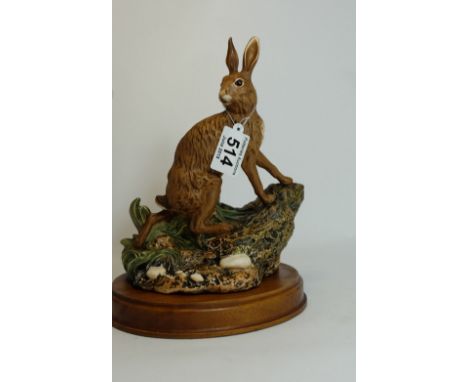 Royal Doulton model of Hare DA6 on wood base
