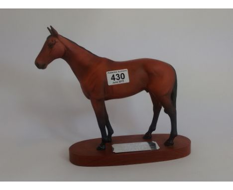 Beswick connoisseur model of Mill Reef on wood base