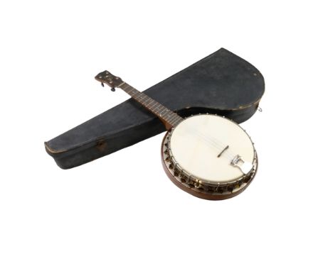 A George Formby owned Windsor "The Whirle" banjo and case, 72 cm[George Formby, 1904-1961, was an actor, singer-songwriter, c