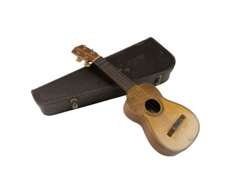 A George Formby owned Dulcet Ukulele by José Alvarez, bearing an internal label "José Alvarez Barcelona Dulcet Fabricado en E