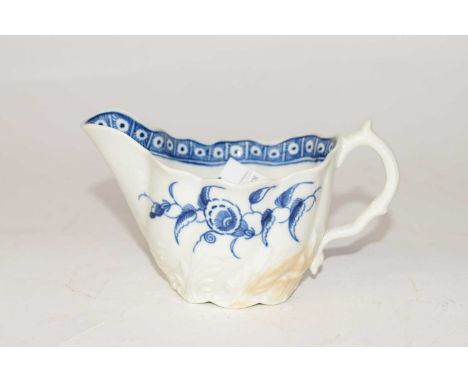 An 18th Century Worcester porcelain Low Chelsea ewer jug in the Convolus pattern