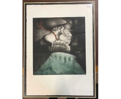 Paco Aguilar (Spanish, b.1959), etching with aquatint, signed and dated '81, 77x56cm (full sheet size) framed and glazed