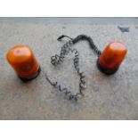 Pair of Magnetic Amber Flashing Lights