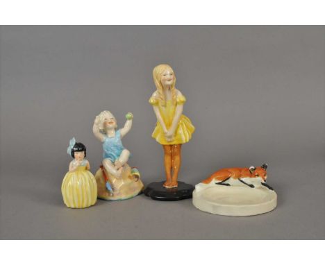 A small collection of Royal Worcester, comprising 'Sunday's Child' model number 3256, 'Sauce' modelled by Phoebe Stabler, num