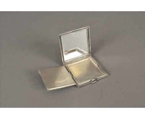 A silver compact, Adie Brothers, Birmingham 1951, together with a collection of plated wares (a lot)