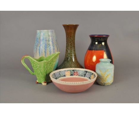 A collection of predominantly mid-20th century English studio and art pottery including a Shorter and Son bowl, 31cm diameter