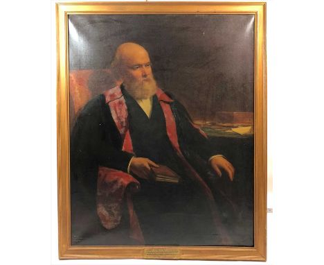 W Glass after Norman Macbeth, Portrait of Andrew Fergus M D, MRCS Eng, oil on canvas, 127 x 100cm