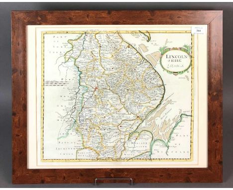 R Morden. Map of the county of Monmouth, hand coloured engraving, 35 x 42cm (PL), together with maps of Nottinghamshire and L