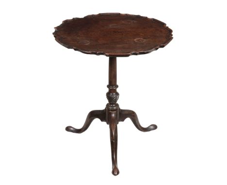 A George III mahogany piecrust tripod table , circa 1770, 72cm high   A George III mahogany piecrust tripod table  ,  circa 1