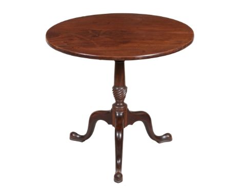 A George III mahogany circular tripod occasional table, circa 1770   A George III mahogany circular tripod occasional table, 