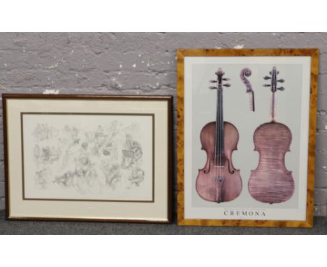 William Geldart, Halle Orchestra limited edition 239 along with Cremona framed print. 