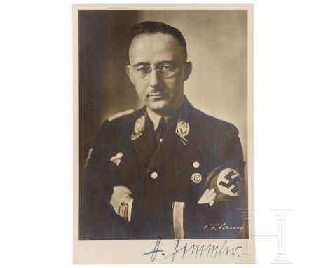 Heinrich Himmler - Unterschrift auf Portrait-Postkarte  Postkarte aus dem Aufnahme-Verlag Friedrich Franz Bauer, München, mit