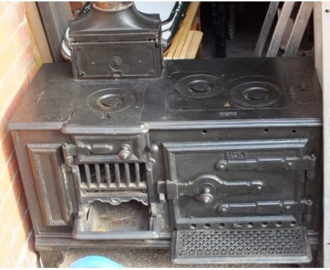 A vintage cast iron range