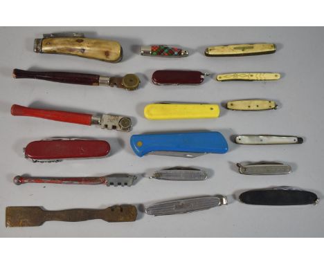 A Collection of Various Vintage Penknives, Glass Cutters Pruning Knife (AF) etc 