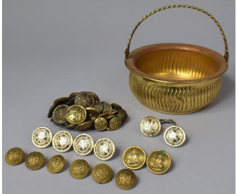 A Collection of Vintage and Modern Railway Buttons 
