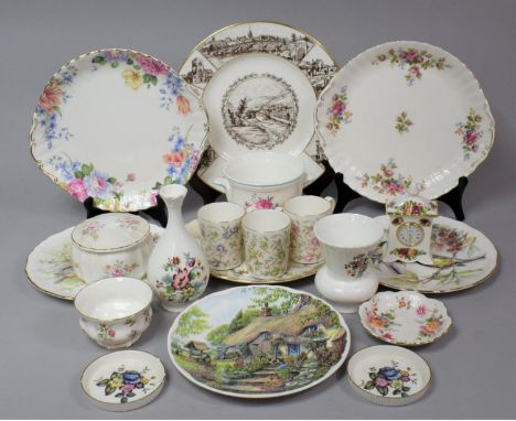 A Collection of Various China to comprise Coalport Vases, ming Rose Example, three Royal Albert Coffee cans, Royal Albert old