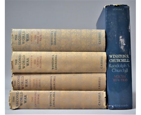 A Set of Four Volumes of The Second World War by Winston Churchill Published by Cassel, Complete with Dust Jackets. Vol I Fir