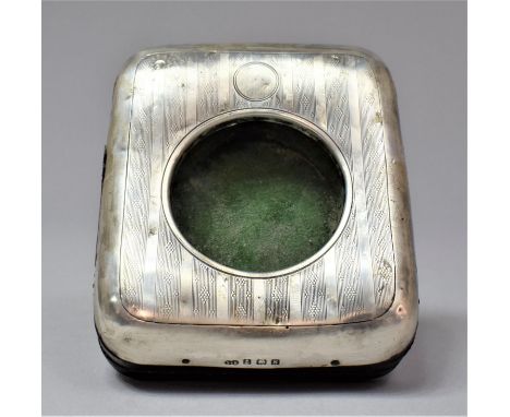 A Silver Mounted Pocket Watch Stand by S &amp; B, Birmingham Hallmark 1917, Easel Back, 10x8cm 