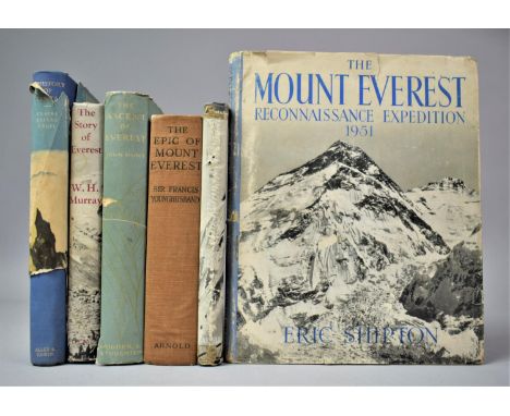 A Collection of Books on a Topic of Everest and Mountaineering to Include 1952 First Printing of The Mount Everest Reconnaiss