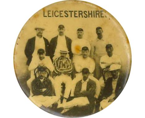 CRICKET, lapel button, Leicestershire, 35mm, slight foxing, G