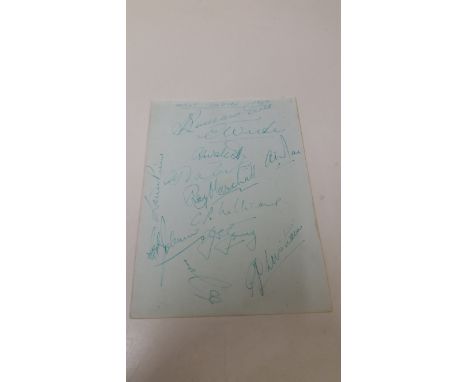 CRICKET, signed album page by West Indies 1950, eleven signatures inc. Weekes, Valentine, Ramadhin, Pierre, Jones, Stollmeyer