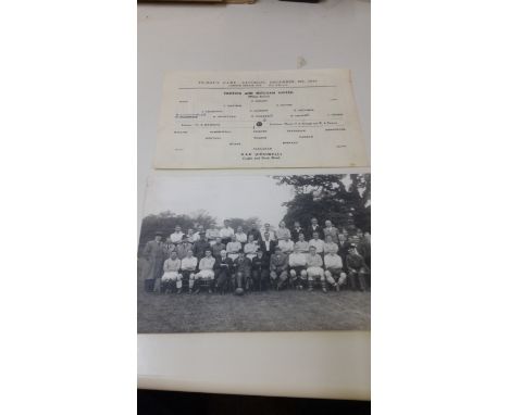 FOOTBALL, WWII programmes, inc. Tooting &amp; Mitcham v RAF Chigwell (1944 London Senior Cup); FA XI v Army at Windsor Castle