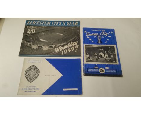 FOOTBALL, Leicester City selection, inc. celebration booklets, 1949 &amp; 1961 FAC; 1956/7 promotion; programmes, playoffs (4