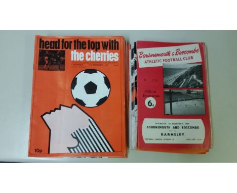 FOOTBALL, Bournemouth &amp; Boscombe home programmes, 1960s-1980s, inc. 1963/4 (2), v Barnsley, Shrewsbury; 1964/5 (2); 1965/