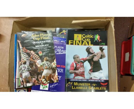 RUGBY UNION, programmes for cup finals, inc. John Player (7), 1979-1987; Pilkington (4), 1992-1997; Tetley Bitter (4), 1996-2