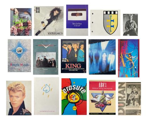 (Signed) Simple Minds, and other unsigned 1980s tour programmes and books. Simple Minds 'New Gold Tour' signed to the inner c