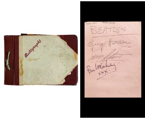 (Signed) The Beatles and Mersey Beat Bands Autograph Book. Obtained by the vendor's sister, Geraldine, on the 7th March 1963,