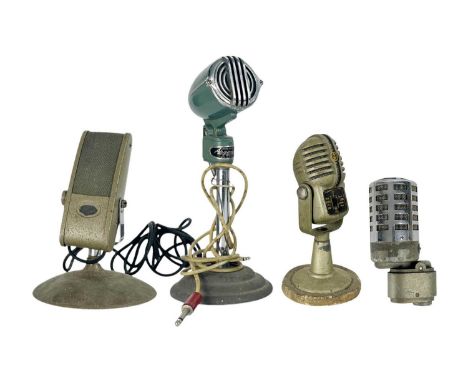 A Reslo RV Ribbon Microphone, circa 1960 Vintage Microphones. Together with an Argonne M131 bullet mic and stand, made in Jap