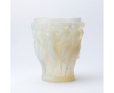 Marcilhac no. 997, circa 19 -Of tapering circular form, the body molded with a frieze of ten frolicking nude women, in high r