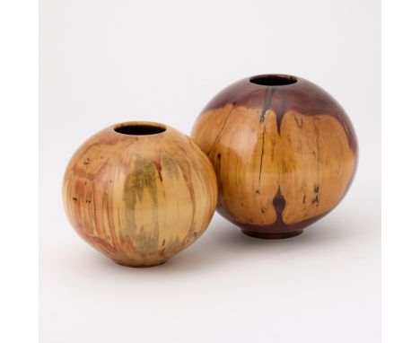 2000sSigned, titled, and numbered 100 340. Height 5 inches, diameter 6 inches; Together with a Philip Moulthrop Turned 'Mini 