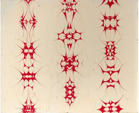 American, b. 1955Jam, 2003Signed Ken Kelly 11/03 "Jam" on the versoAcrylic and enamel on canvas laid on panel30 x 36 inches (