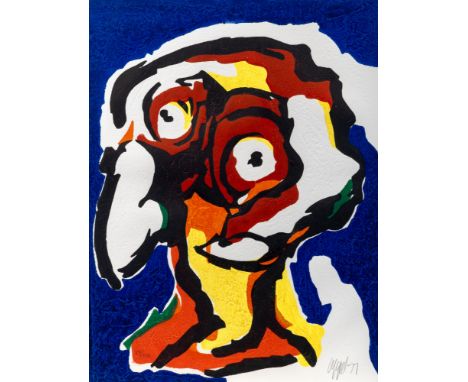 LE PHILOSOPHEColor woodcut and carborundum, 1977, on wove paper, signed, dated and numbered 89/100 in pencil, the full sheet,