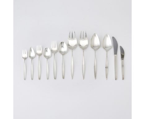Comprising:Twelve dinner forksEleven salad forksEleven pastry forksTwelve dessert spoonsTwelve fruit spoonsTen teaspoonsTwelv