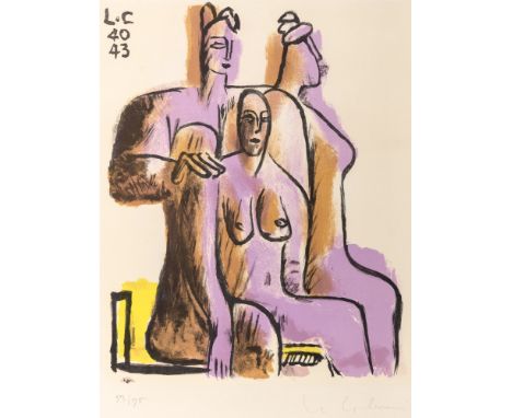 LES TROIS FEMMES ASSISEColor lithograph, circa 1943, on Arches paper, signed and numbered 53/75 in pencil, with full margins,