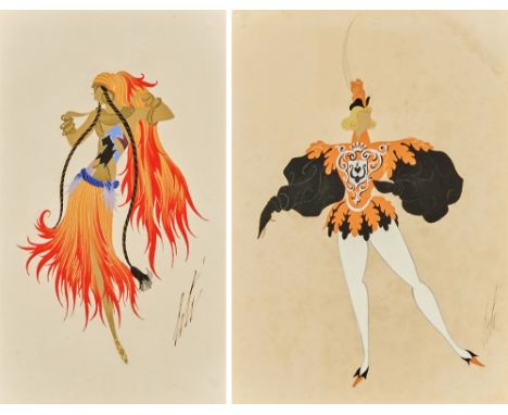 Russian/French, 1892-1990,Première Danseuse Bohémienne and Le Page: Two Each signed Erté (lr); both stamped Composition origi