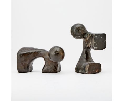Circa 1992Each of abstract figural form, one example inscribed A/D 'C' [copyright symbol], L.H. and A.P 3/10; the other examp