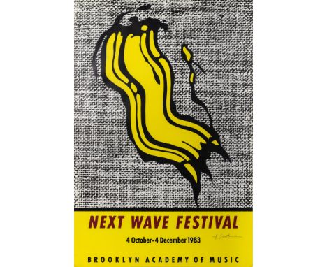 NEXT WAVE FESTIVAL (BROOKLYN ACADEMY OF MUSIC POSTER) (CORLETT III.31)Color lithograph, 1983, on wove paper, signed in black 