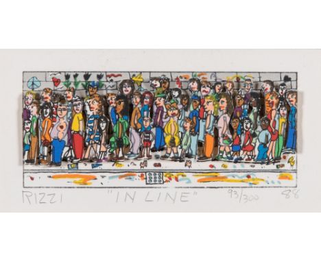 IN LINEHand-colored three-dimensional color screenprint and offset lithograph, 1988, signed, dated, titled and numbered 93/30
